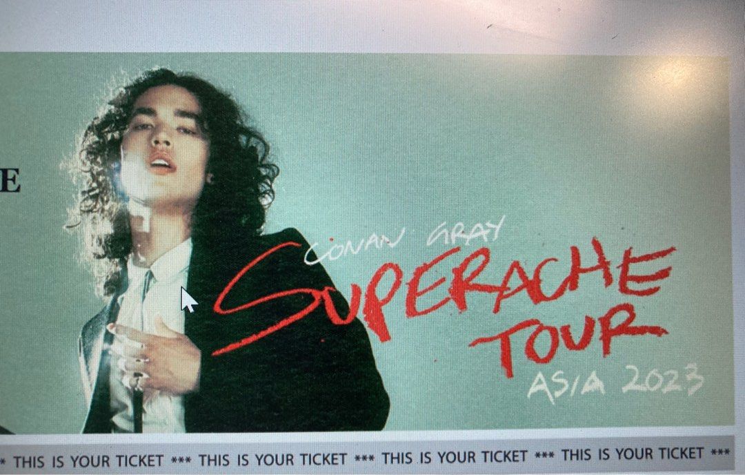 Conan Gray - 2 tickets Circle seats, Tickets & Vouchers, Event Tickets ...