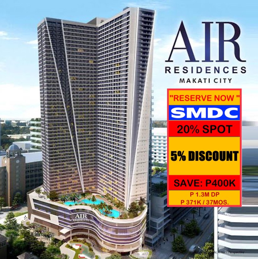 RENT TO OWN Condo in MAKATI CITY at Air Residences near in Belle Air