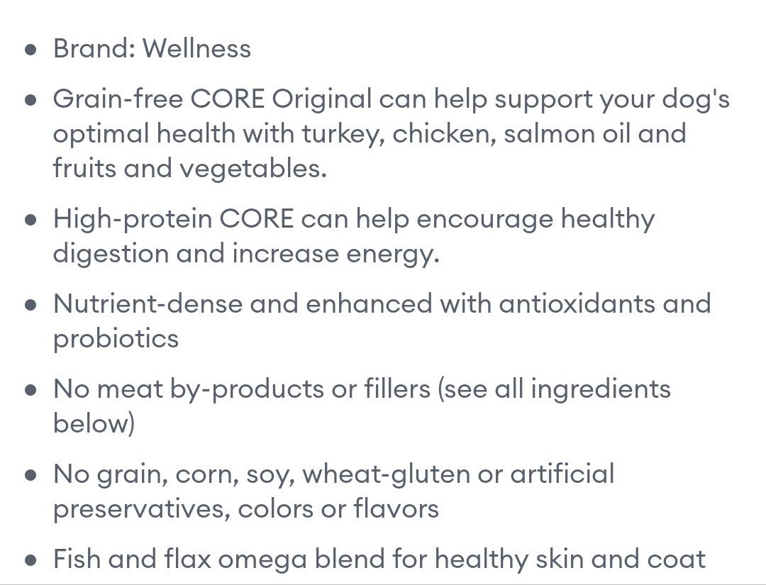 Core wellness dog food kibbles pet supplies pet food on carousell