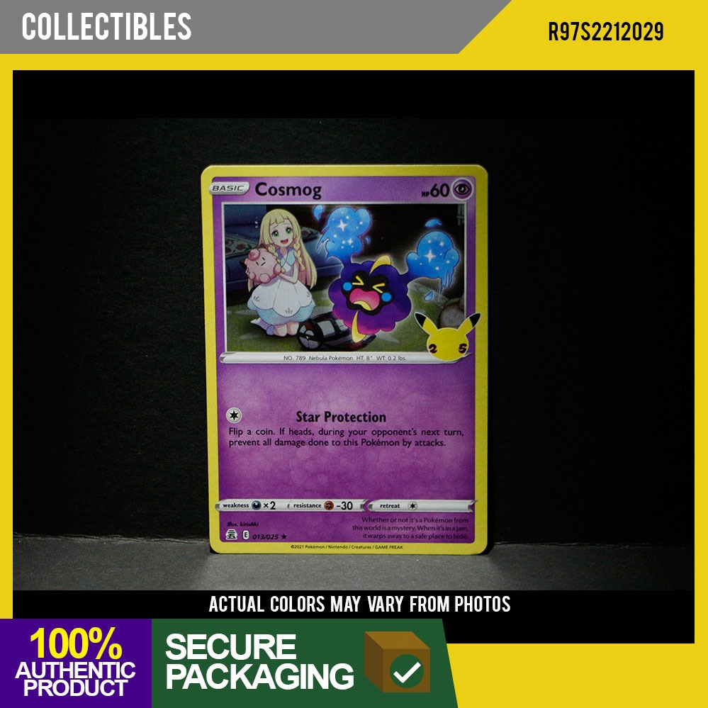 Cosmog Pokemon Trading Card Game Tcg Celebrations 013025 Newopened Hobbies And Toys Toys 