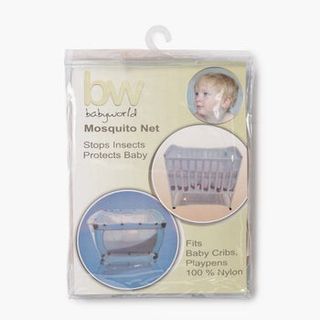 Crib mosquito net with zipper