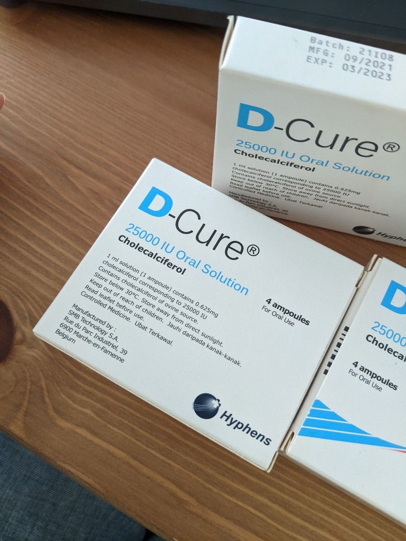 D Cure 25000 IU Oral Solution Cholecalciferol Health Nutrition