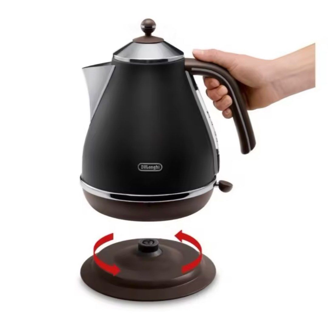 DeLonghi Icona Vintage Black Kettle 1.7L, TV & Home Appliances, Kitchen Appliances, Kettles