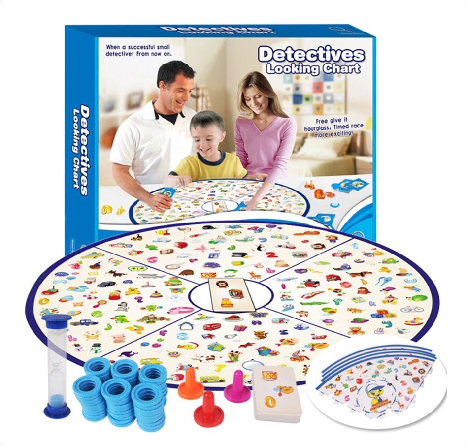 Detectives Looking Chart / Educational Memory Training Game For Kids ...