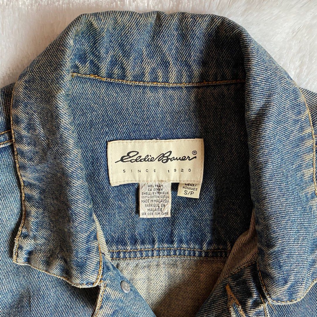 Eddie Bauer Type III Trucker Denim Jacket, Fesyen Pria ...