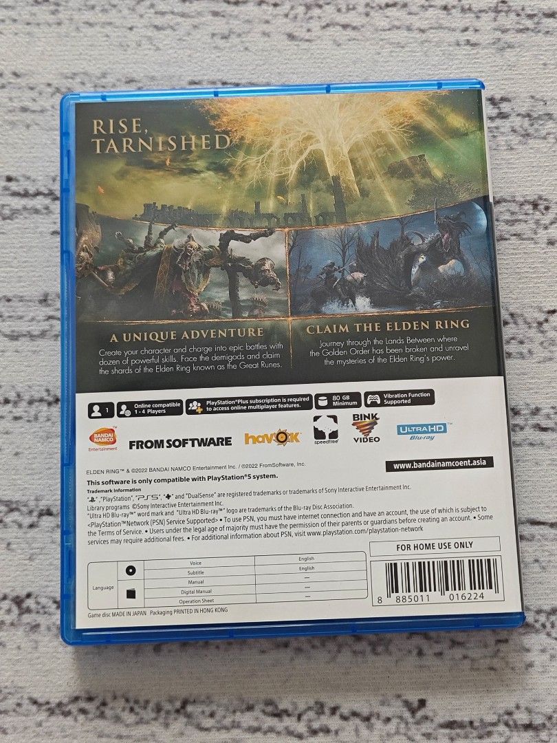 elden ring disc, Video Gaming, Video Games, PlayStation on Carousell