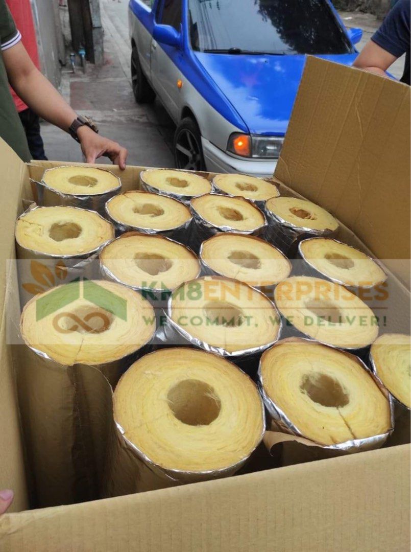 FIBERGLASS PIPE INSULATION (Category: Construction & Building Materials) located in Marikina City. Submitted by christine_km8enterprises (Listing ID 1210100086, Image 2). Description: Fiberglass (Glass wool) Insulation for Sale 👉🏻BIG DISCOUNTS for bulk orders👈🏻 Smart / Viber / Telegram: 09682902240 Christinekm8enterprises@gmail.com Fb: Christine / km8 enterprises ▪️Blanket type & Board type are available ✔️Bare ✔️1sided foil ✔️2sided foil ✔️G