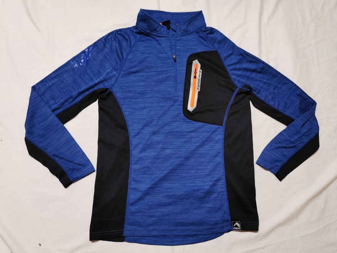 FieldCore Tactical Blue Polo Long Sleeve L (AL3010), Men's Fashion