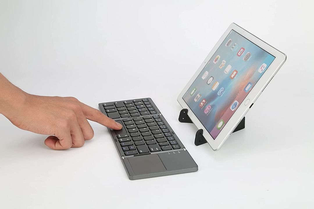 Foldable Bluetooth Wireless Portable Keyboard with Touchpad IKOS ...