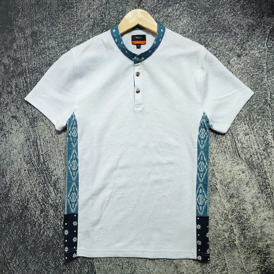 -G2000 Collarless Polo Shirt (stretch/melar), -Harga 100 Ribu, -Size M,  -PxL 68 x 48 cm, -Kondisi LIKE NEW, -Minus ✖️