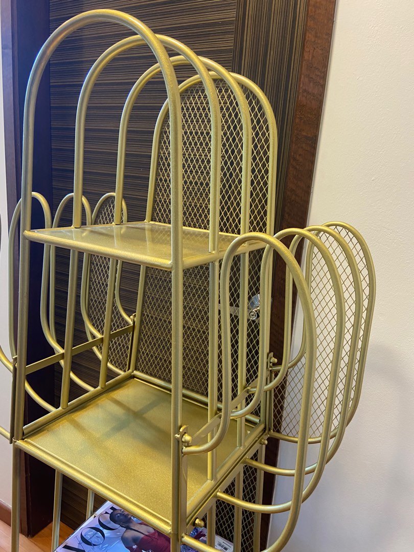 Gold Metal Display Cactus Shelf, Furniture & Home Living, Furniture ...