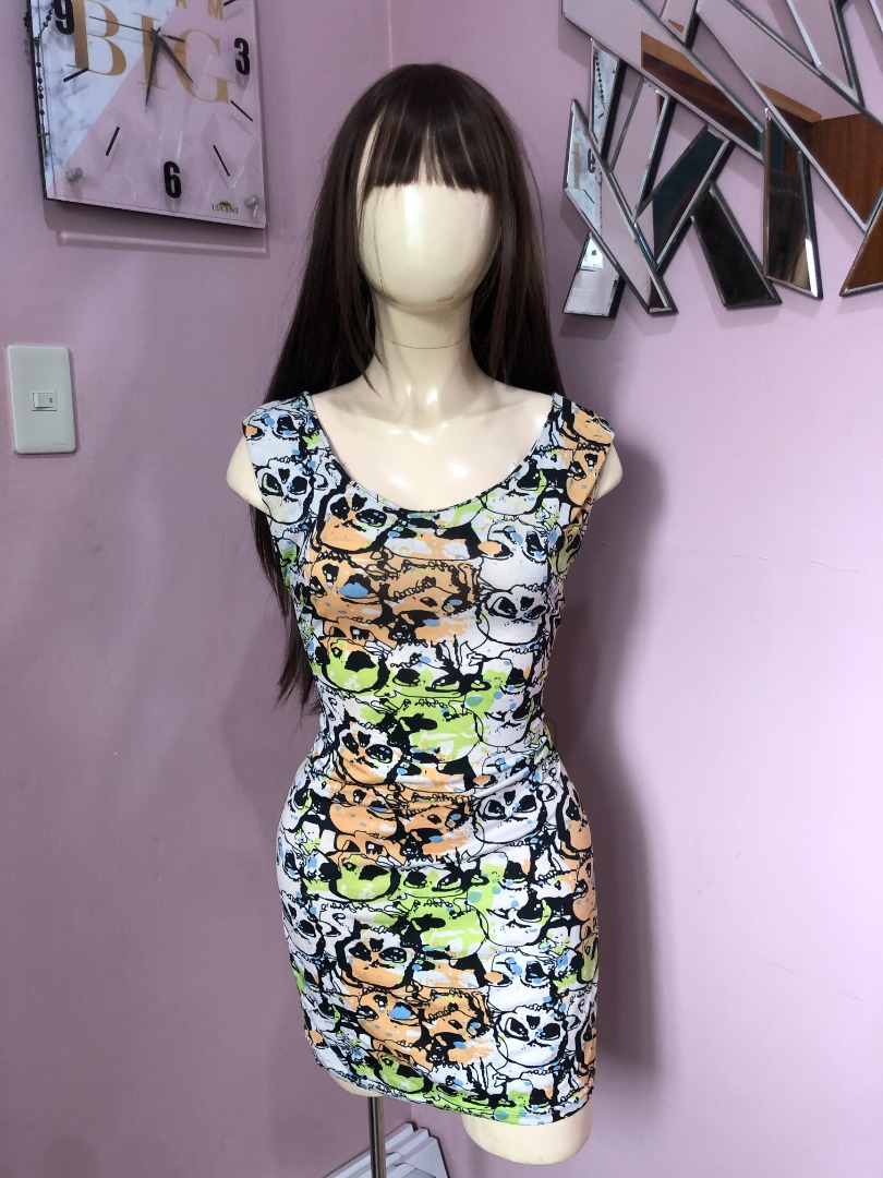 Geometric Graffiti Psychedelic Bodycon Dress