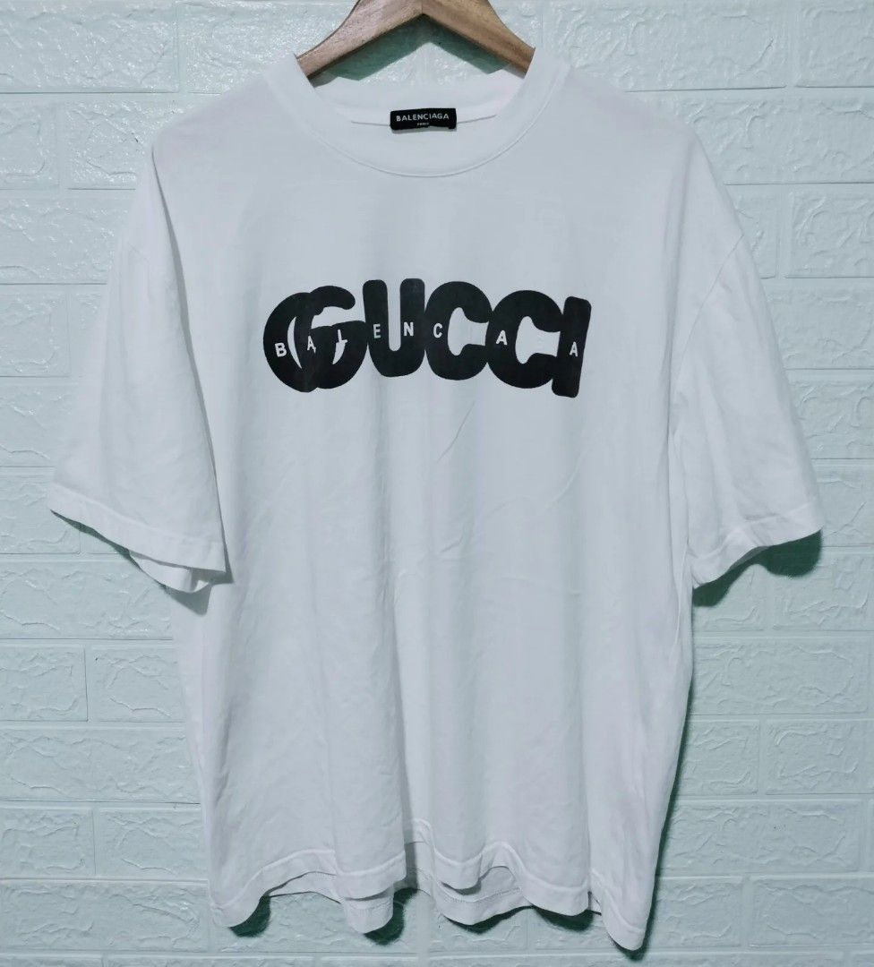 Gucci x Balenciaga Collab shirt., Men's Fashion, Tops & Sets, Tshirts &  Polo Shirts on Carousell