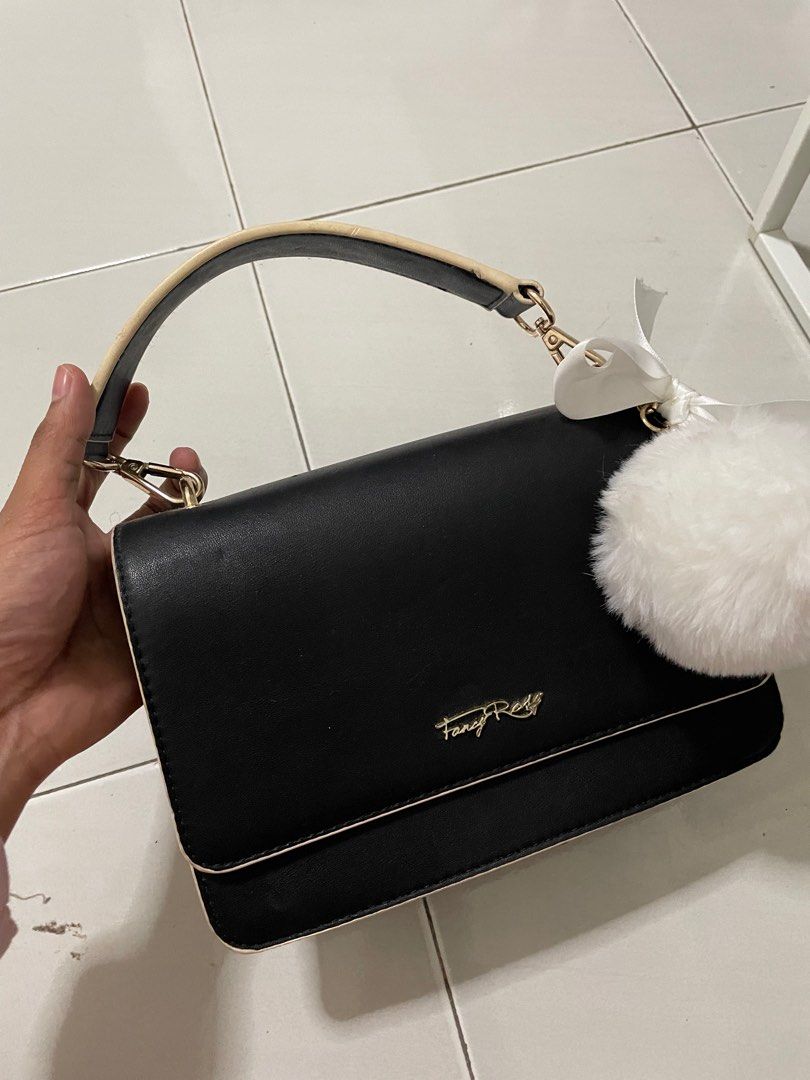 Handbag fancy rosy black
