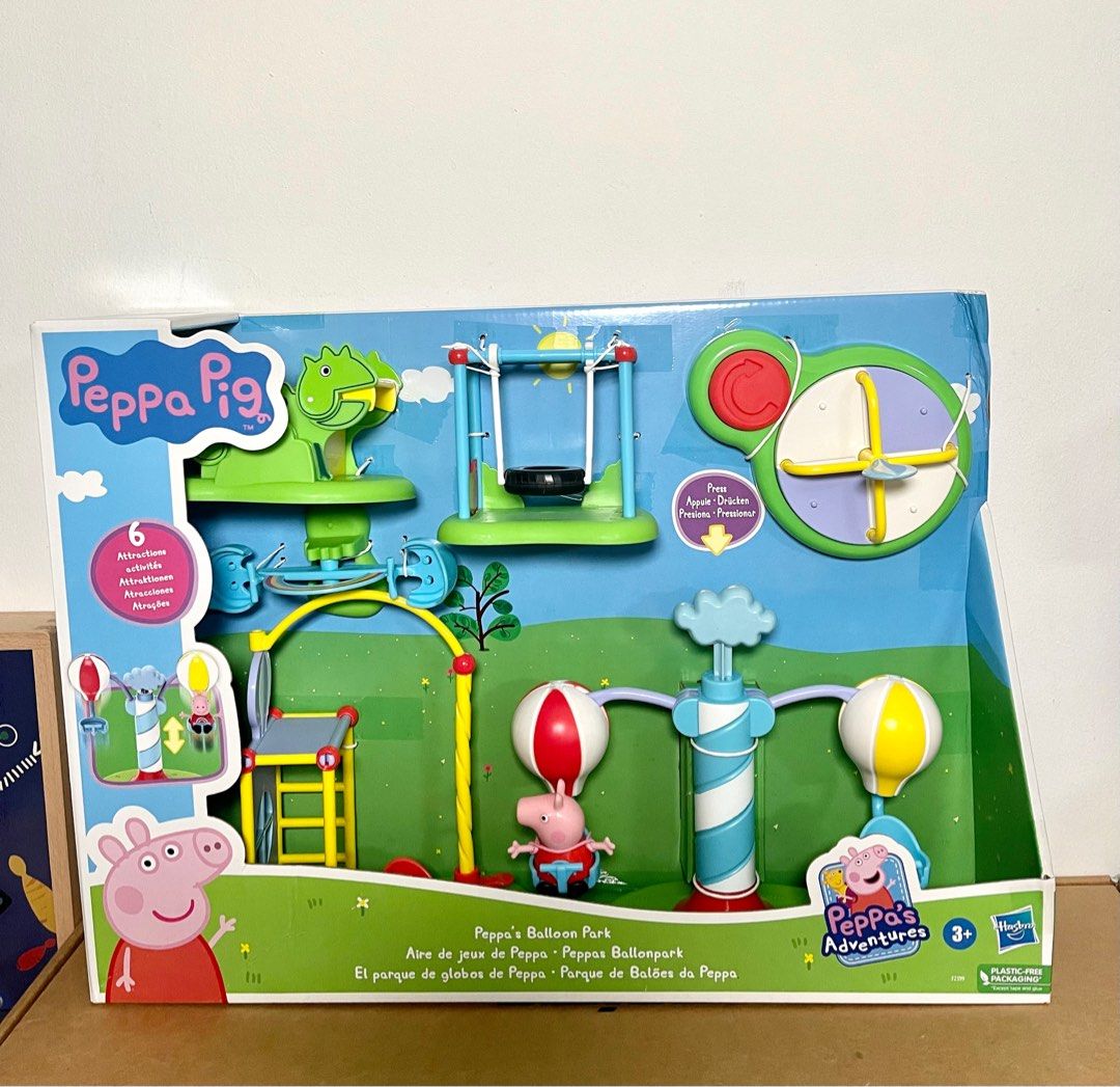 Peppa Pig F2399 Playset Adventures Peppas Balloon Park Preschool Toy with 6  Accessories Figure, from 3 Years, Multi-Coloured