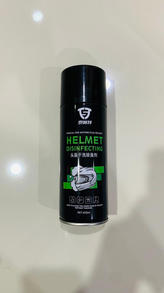 Helmet disinfectant foam spray 450ml, Motorcycles, Motorcycle