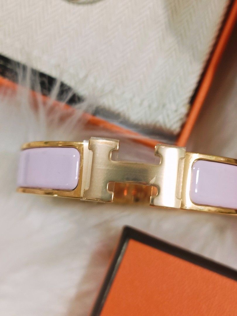 HIGHLY SOUGHT AFTER LIMITED EDITION COLOR! HERMES UNBOXING/REVEAL Clic H  Bracelet Rose Dragee Pink 