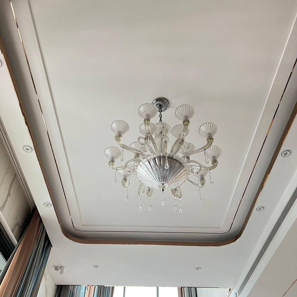 High ceiling lights cleaning with scaffold, Home Services, Home