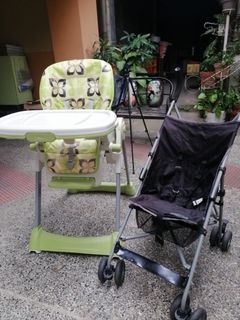 High Chair & Umbrella type Stroller