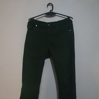 H&M emerald green jeans