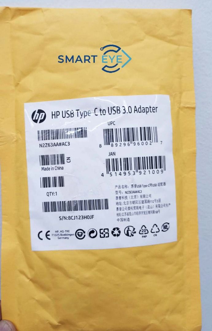 HP USBC to USBA Adapter, Computers & Tech, Parts & Accessories