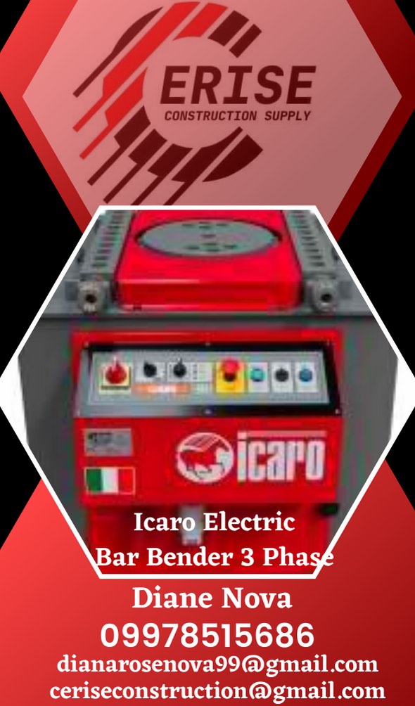 ICARO ELECTRIC BAR BENDER 3 PHASE, Commercial & Industrial