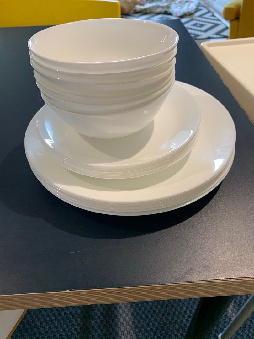 IKEA BOWLS & PLATE SETS, Furniture & Home Living, Kitchenware