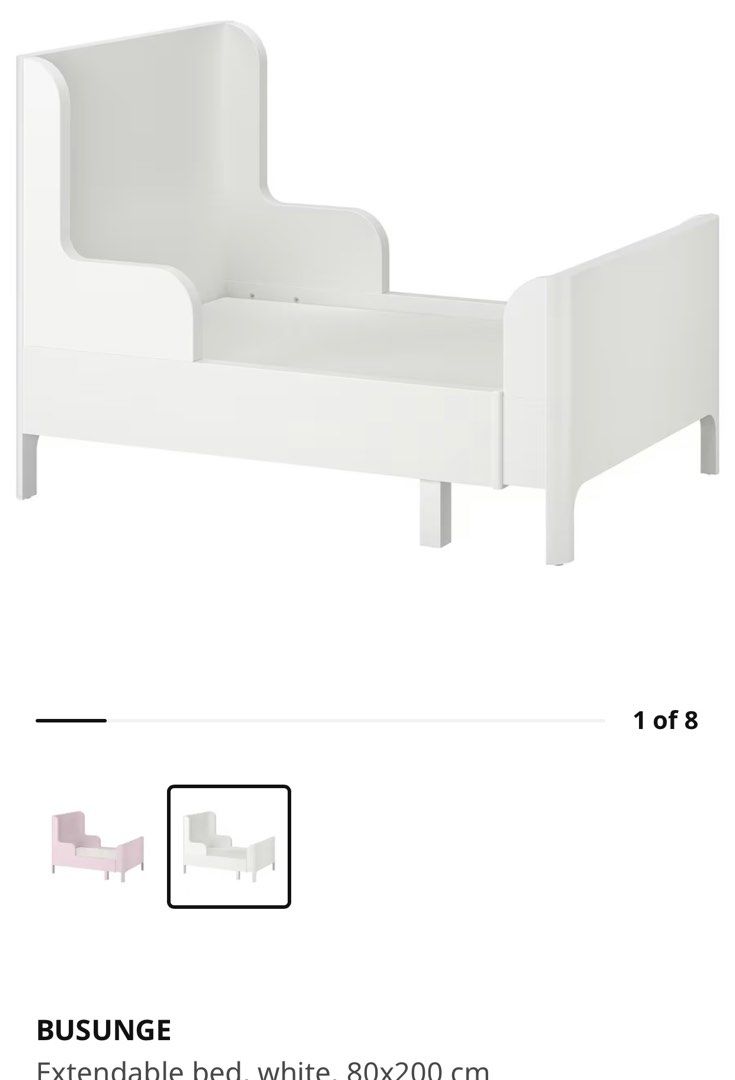 Ikea extendable bed frame, Babies & Kids, Baby Nursery & Kids Furniture