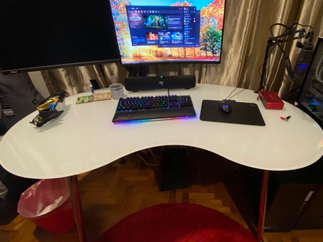 Ikea kidney shaped store desk