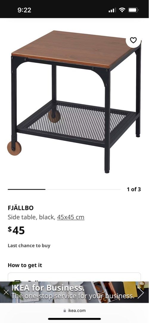 Ikea Side Table FJALLBO, Furniture & Home Living, Furniture, Tables