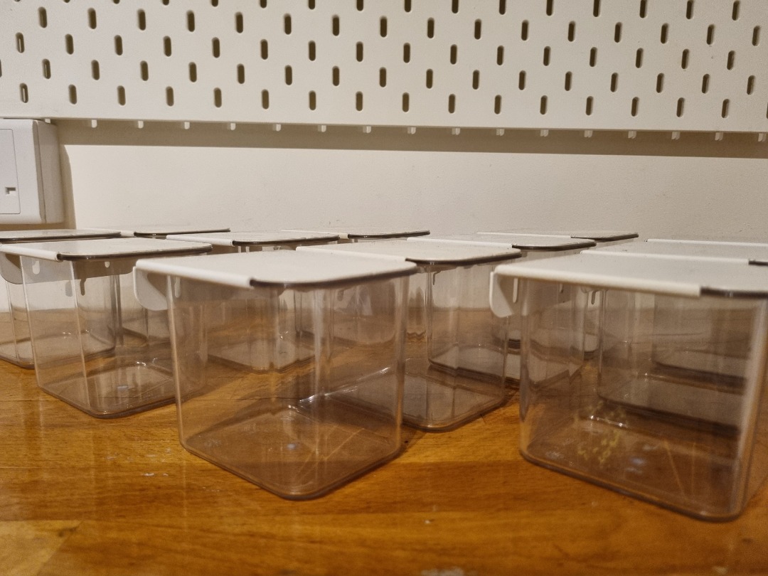 IKEA Skadis Pegboard Container with Lid, white (12 PCS), Furniture & Home Living, Home