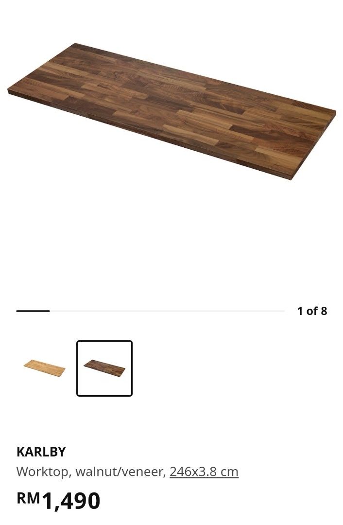 Ikea Karlby Table Worktop, Furniture & Home Living, Furniture, Other