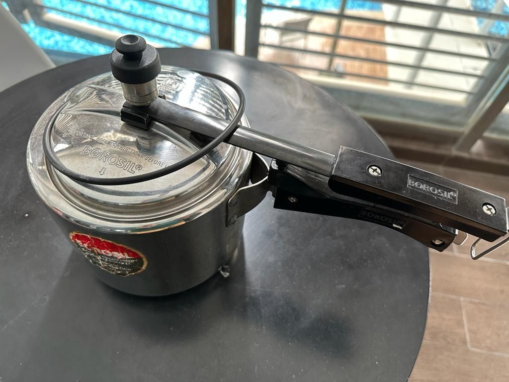 Indian style Borosil 3ltr Induction Base Stainless Steel Pressure Cooker TV Home Appliances Kitchen Appliances Cookers on Carousell