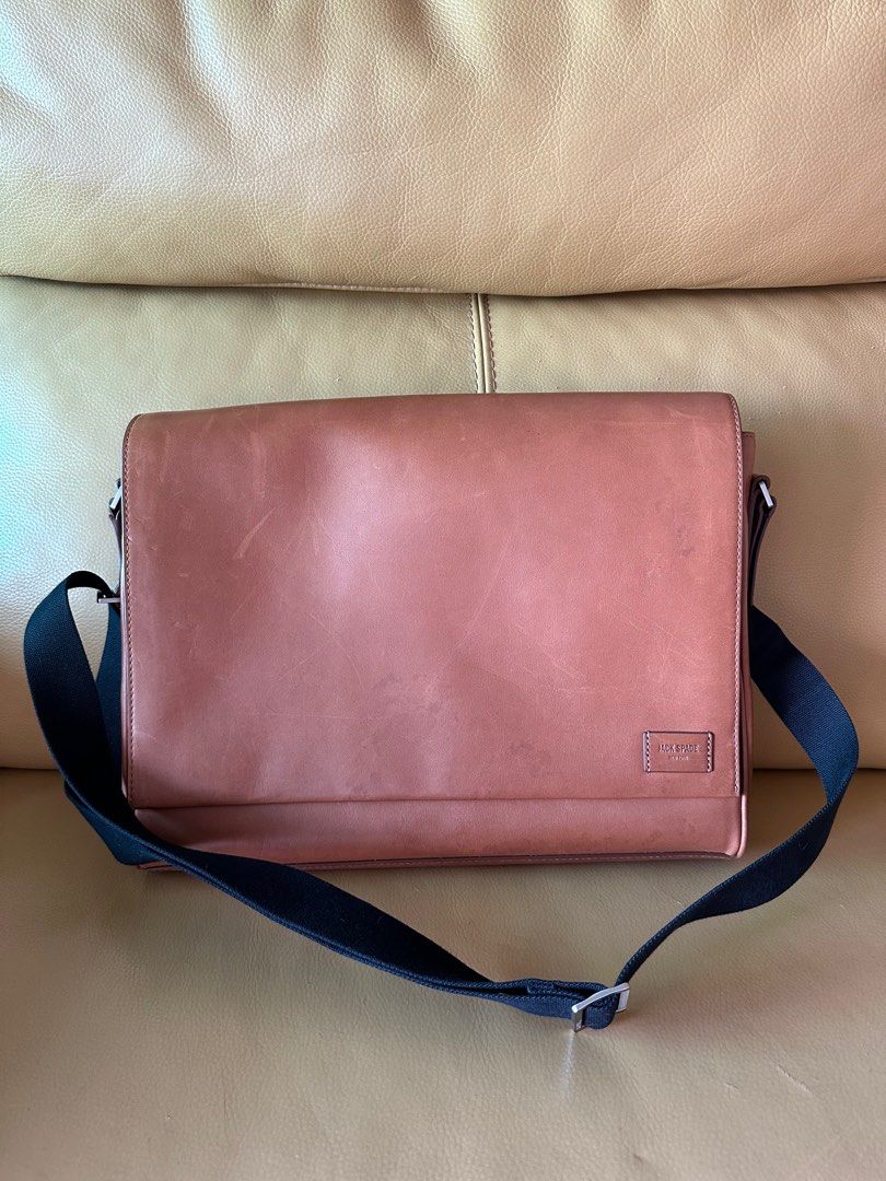 Jack spade fulton leather hot sale messenger bag