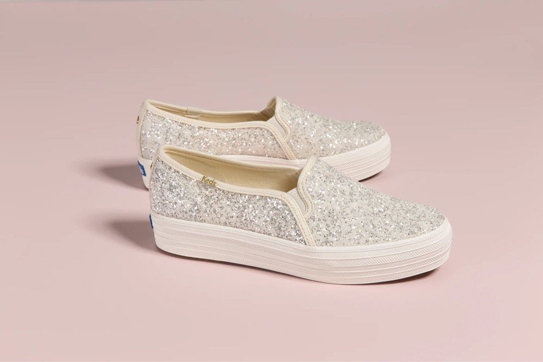 Women's keds x kate spade new york triple decker glitter clearance