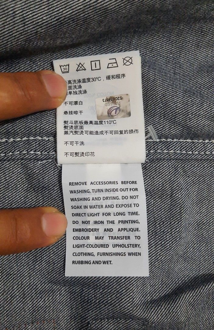 Kemeja denim evisu AOP, Fesyen Pria, Pakaian , Atasan di ...