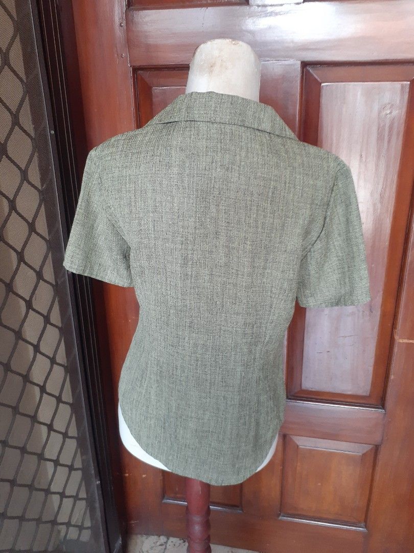 Kemeja Wanita Hijau Sage Green #Imlek2023, Women's Fashion, Women's