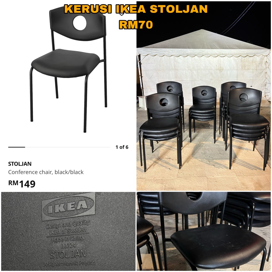 Kerusi Ikea STOLJAN, Furniture & Home Living, Furniture, Chairs on