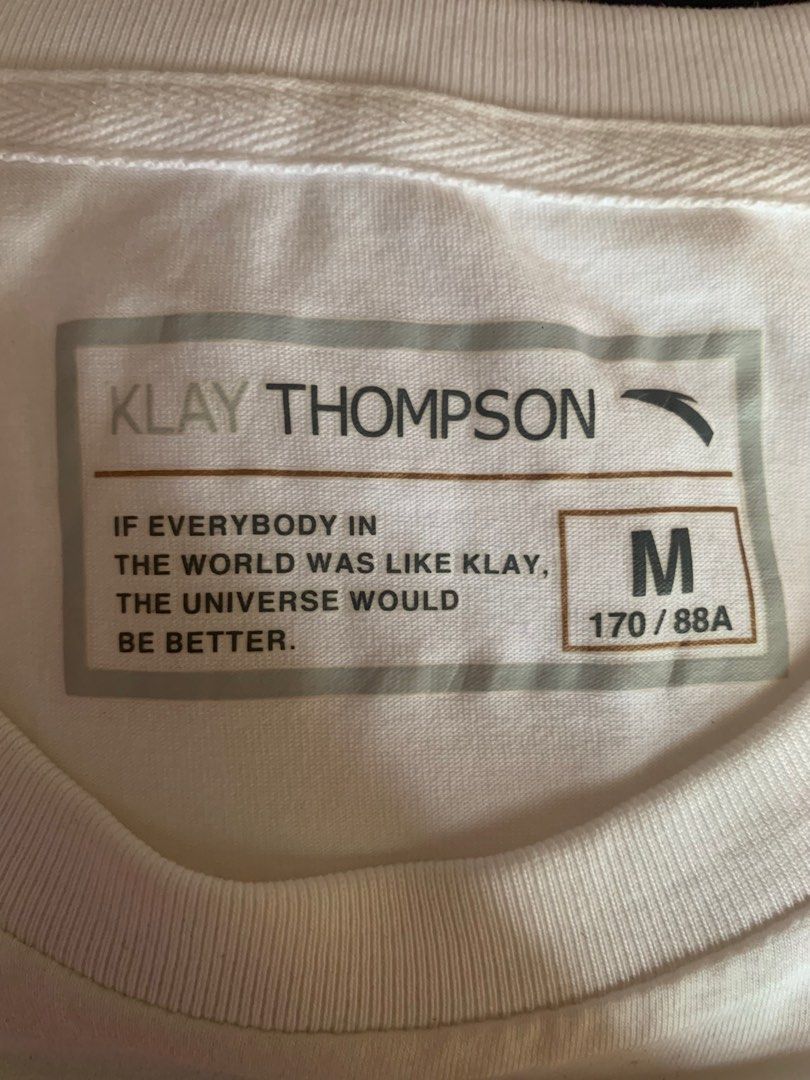 Men's Klay Thompson White Golden State Warriors Mantra Klaytheism T-Shirt