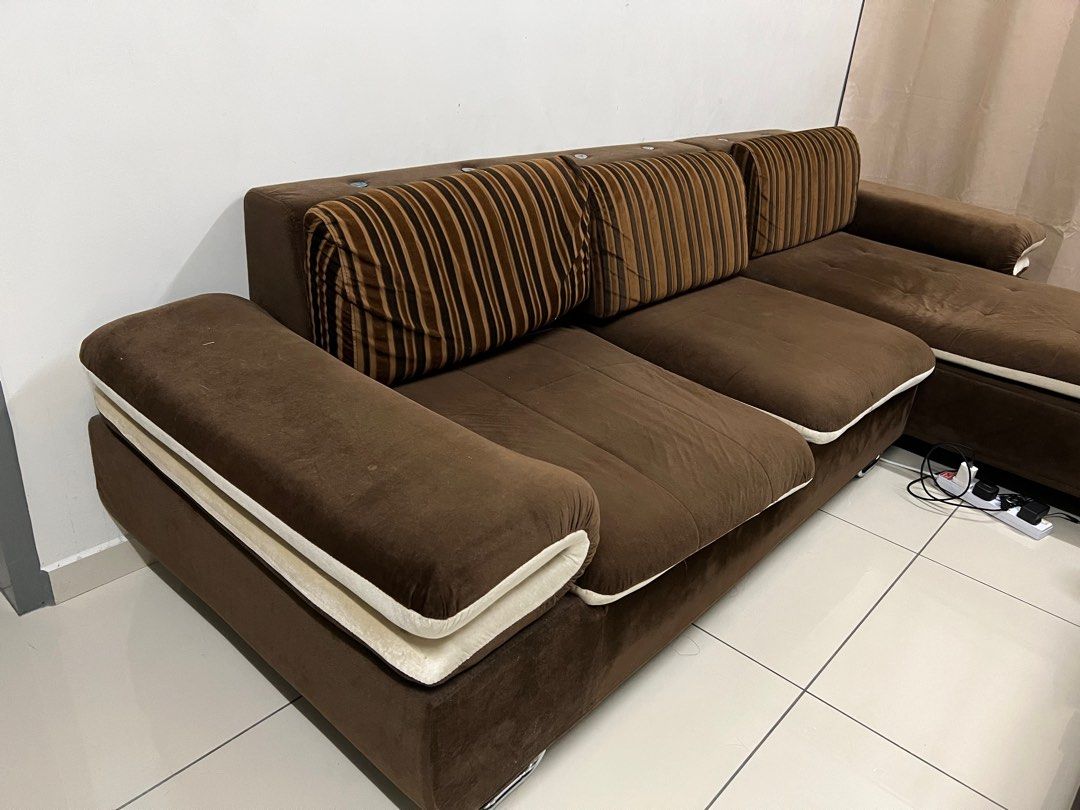 L Shape sofa for letting go, Furniture & Home Living, Furniture, Sofas