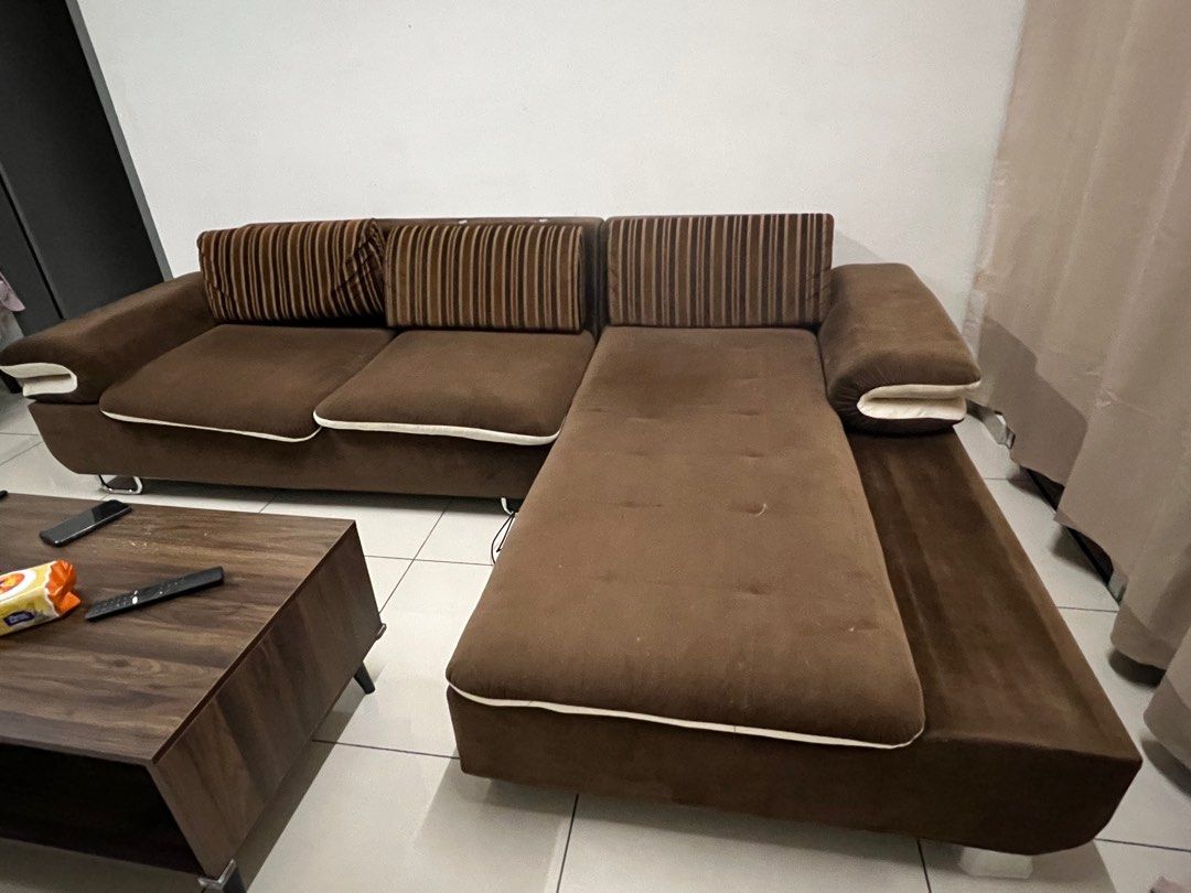 L Shape sofa for letting go, Furniture & Home Living, Furniture, Sofas