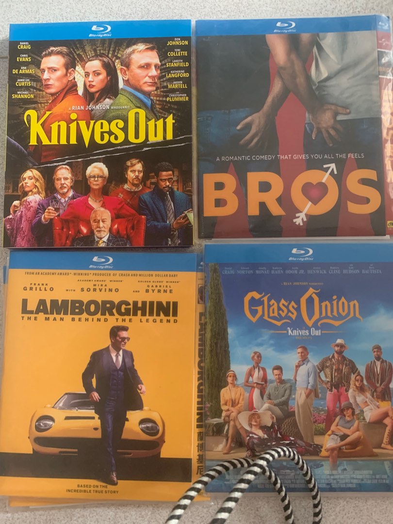 Out/BROS/Glass Onion blu ray dvd, Hobbies & Toys