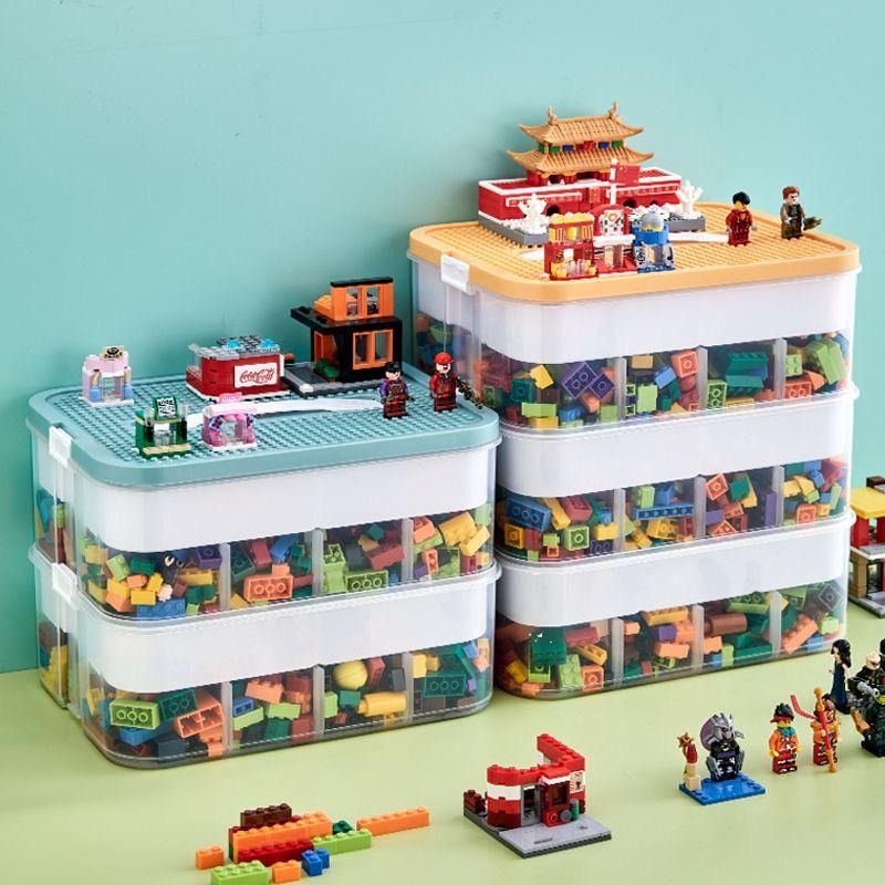 LEGO Inspired STORAGE BOX For Toys Organiser Stackable Transparent