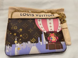 LNIB LV Louis Vuitton Double Zip Pochette Monogram Canvas GHW(Cash