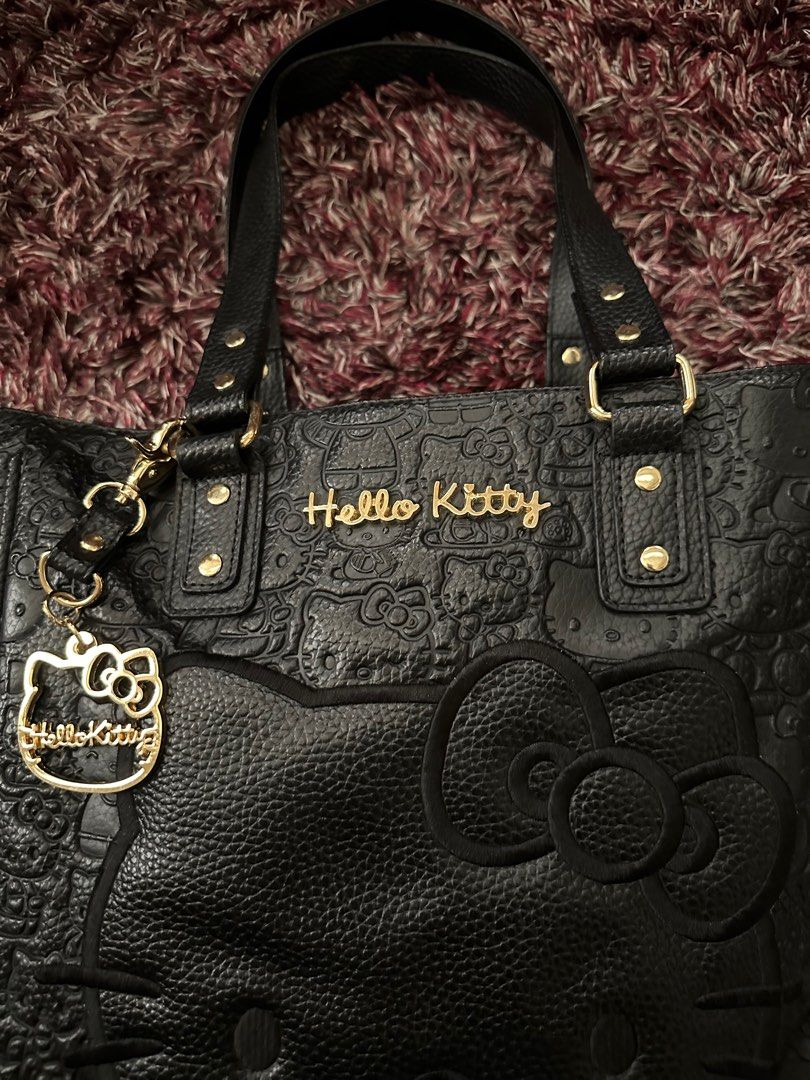 Sanrio | Bags | Hello Kitty Black Quilted Purse With Hello Kitty Face On  Front | Poshmark