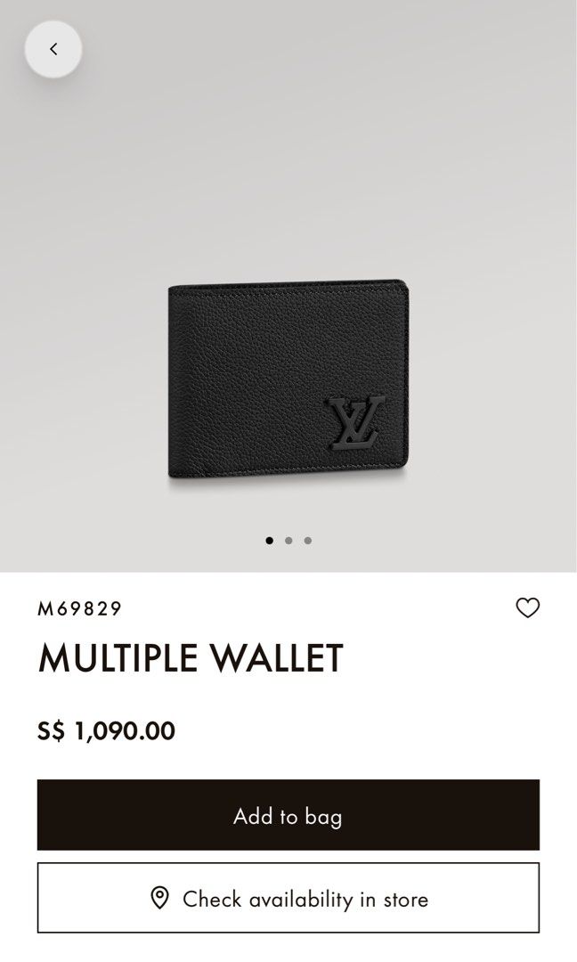 LOUIS VUITTON LOUIS VUITTON Portefeuille wallet M81026 leather Aerogram  Gray Used mens logo M81026｜Product Code：2118800022455｜BRAND OFF Online Store