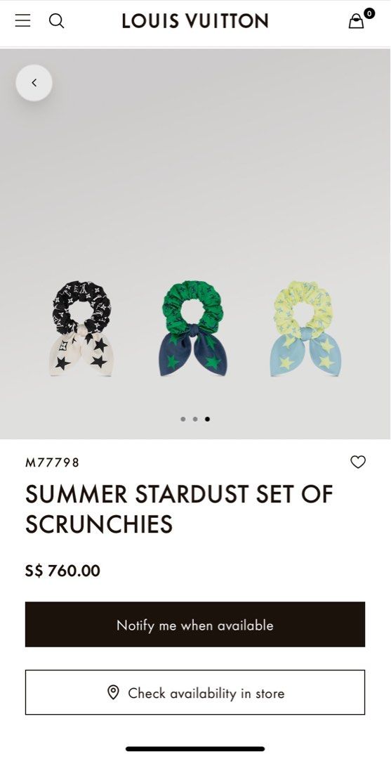 Louis Vuitton Summer Stardust Set of Scrunchies Multicolor in Canvas - US