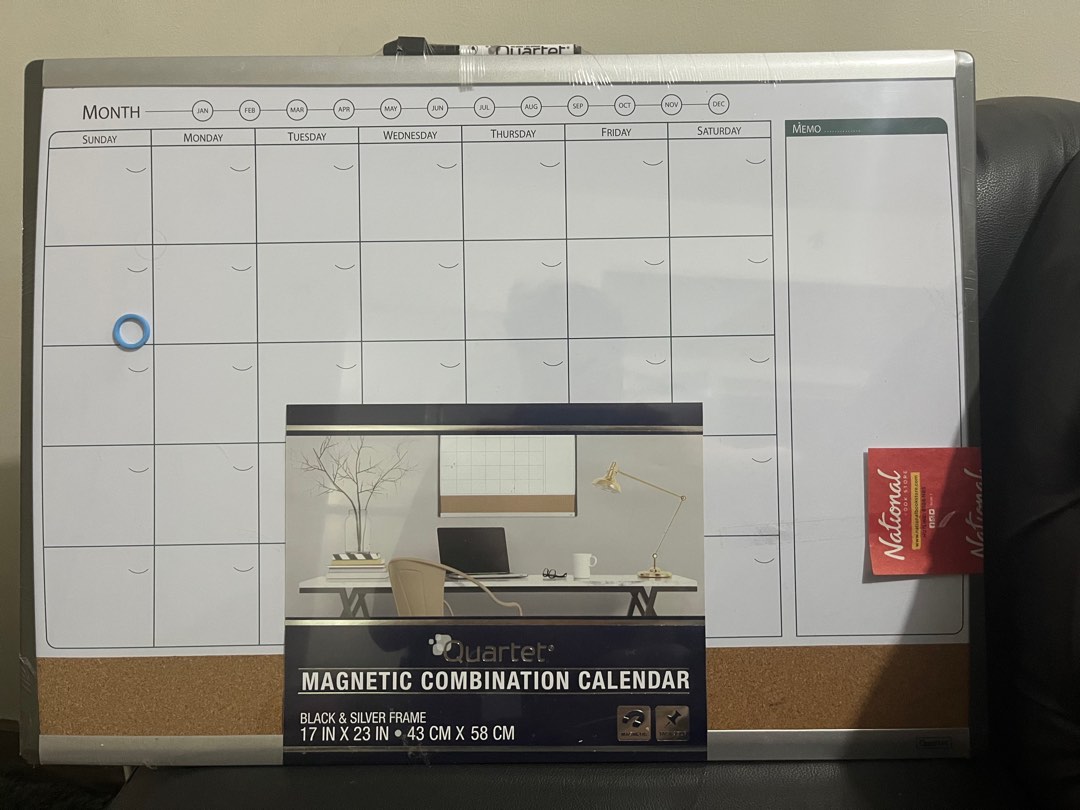 Magnetic Calendar or Whiteboard Furniture Home Living Office