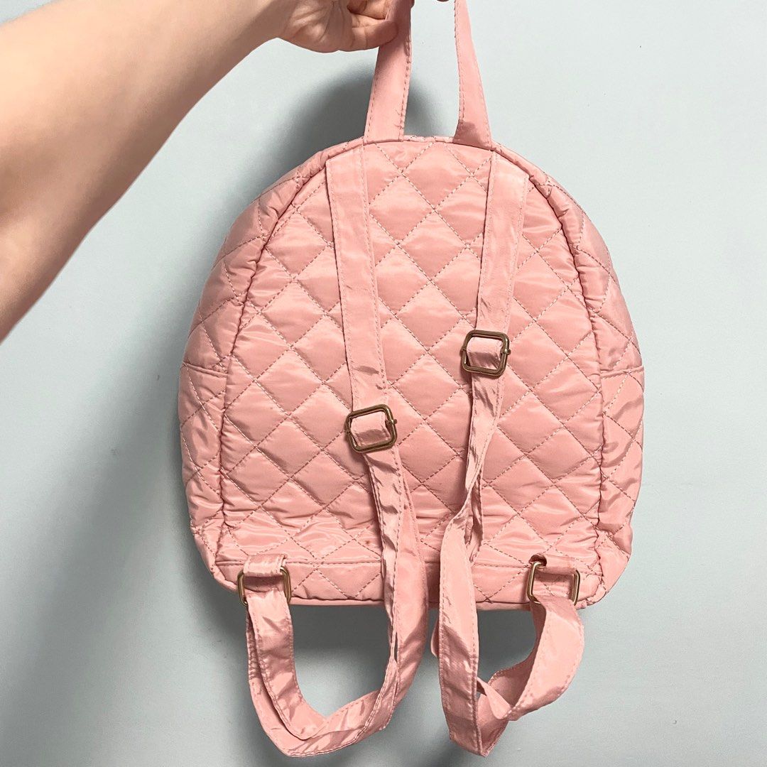 Marikai Puffy pink backpack bag pack light pastel korean ladies girly cute straps