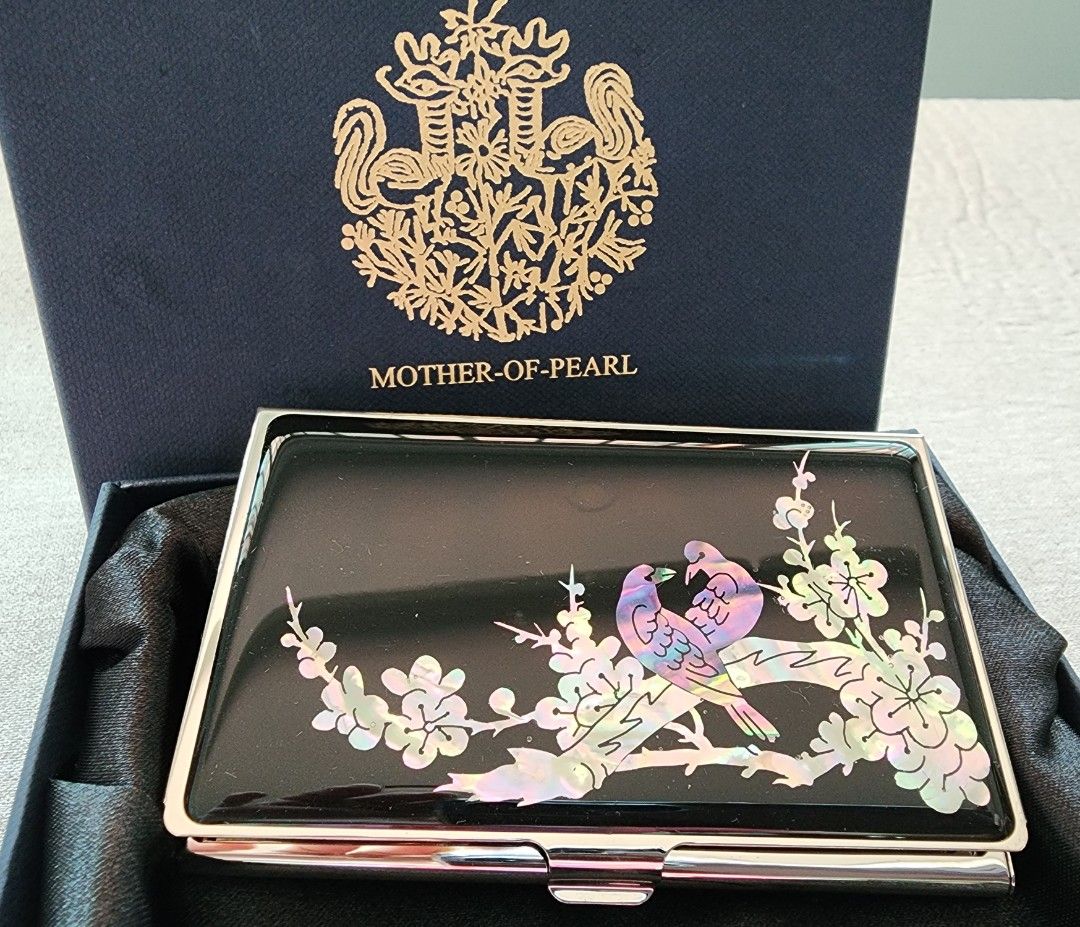 Mother of Pearl Name Card Holder, Women's Fashion, Bags & Wallets, Wallets & Card Holders on
